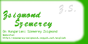 zsigmond szemerey business card